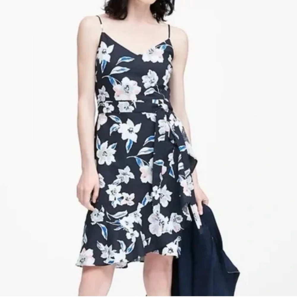 Banana Republic Blue and White Midi Sundress NWT